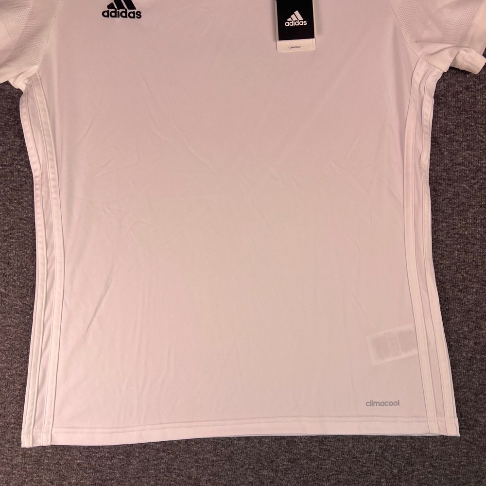 Adidas Tiro 17 Jersey Women's Medium White Short Sleeve ClimaCool Training Shirt - Picture 11 of 16